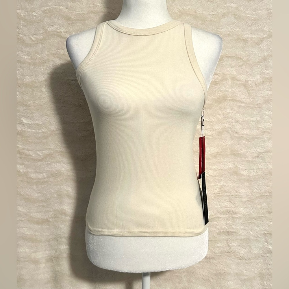 NWT Carbon38 Orion racer back Tank Top S $68 cream